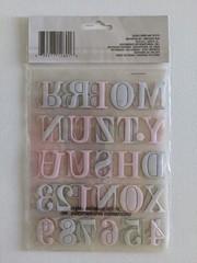 Set of 2 Crafter’s Square Puffy Multicolor Stickers Dot Star Butterfly Paw Print