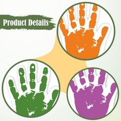 30x Colorful Hand Cutouts Helping Hands for Outdoor Notice Board Wall Locker