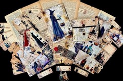 Vintage Gothic Apothecary Ephemera Bundle Junk Journal Kit Witchy Halloween