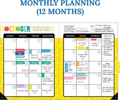 Teacher Planner 8×11 Undated Lesson Plan Book with Stickers, Schedule, Calendar