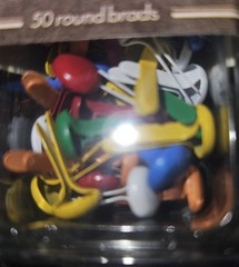 SPARE PARTS by The Paper Studio Decorative Medium Round Brads Multi color 50 pcs