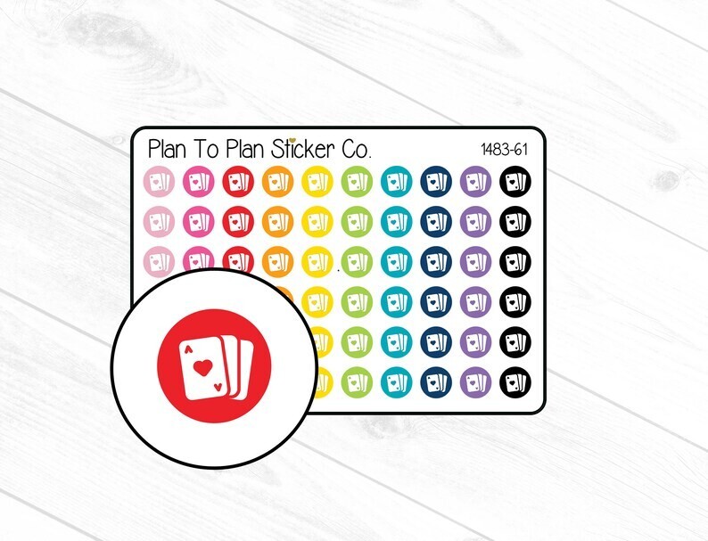 1483-61~Playing Cards Icon Planner Stickers.