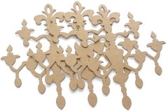 {3} *ViNTAGE CHANDELIER* Raw Bare Chipboard Die Cuts – 4 3/4″ x 5″