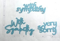 Die Cuts WITH SYMPATHY Sentiment 15 Pieces Foil Mirror Glitter Cardstock Card Sa