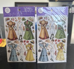 Punch Studios Gifted Line Stickers Victorian Paper Dolls Dress the Ladies New