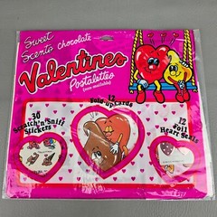 New Vintage 80’s Chocolate Sweet Scents Scratch ‘n’ Sniff Stickers Valentines