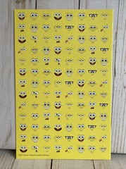 Emoji Faces With SpongeBob SquarePants Stickers Single Sheet Square Decorate New