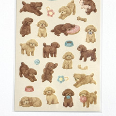 Cute Poodle Dog Stickers Made in Japan Kawaii Puppy Journal Scrapbook