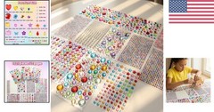 Vibrant 3521 Pieces Self Adhesive Gems – Perfect for Crafts & Scrapbooking