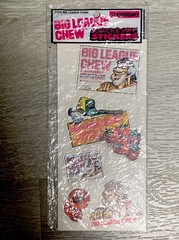 Vintage Matte Strawberry BIG LEAGUE CHEW Scratch & Sniff Stickers.. Gordy