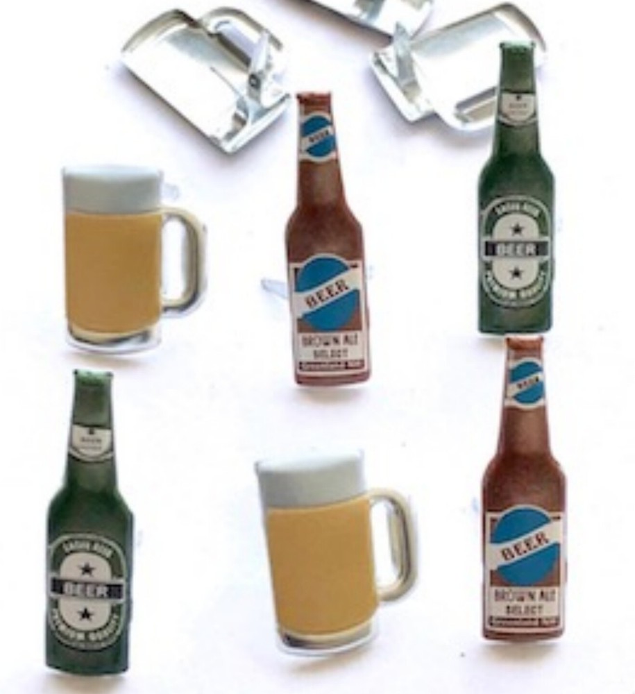 BEER BRADS Mugs Bottles Alcohol Scrapbooking Card Making Stamping