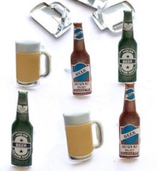 BEER BRADS Mugs Bottles Alcohol Scrapbooking Card Making Stamping