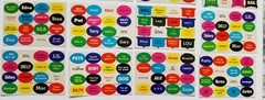 Vintage Sticker Card Lot Names Sayings Humor great for kids teens 1960s Lot 1