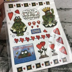 Provo Crafts Designer Scrapbooking Stickers Frogs Hearts Love Sealed