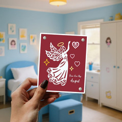 Hollow Angel Silhouette Metal Die Cuts for Greeting Card Making | Carbon Steel C