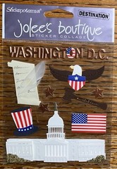 JOLEES WASHINGTON DC Title WHITE HOUSE US CAPITOL Monument 3D Scrapbook Stickers