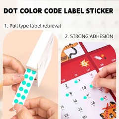 1/4 Inch Circle Sticker Labels,1000 Stickers Round Color Coding Circle Dots S…