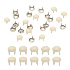 5mm Metal Studs Spots 100Pcs Round Dome Claw Beads Nailhead, Apricot