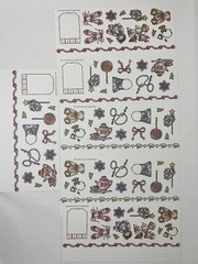 Stamping Up Sticker Girls 6 Sheets Vintage 2004 Borders Bears Teapots Flowers