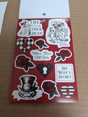 Alice In Wonderland Halloween Scrapbook Sticker Book 337 pc Mad Hatter Teacups