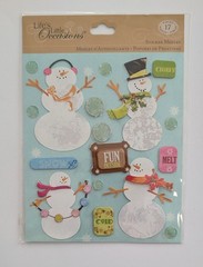 Snowmen Winter Snow Fun Scrapbooking Stickers By Life’s Little Occasions RARE