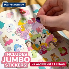 Horizon Group USA Sticker Book with Large and Small Sizes, Kids Stationary for W