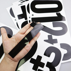 9 Sheets Large 6 Inch Number Stickers 0-9 Numbers, Self Adhesive and Waterproof