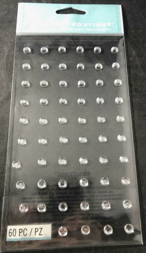 Gems Rhinestones Clear Silver Circle Bling Gem Jolee’s Stickers Crafts Scrapbook
