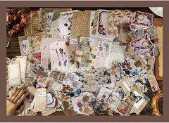 260 Pieces Vintage Scrapbook Supplies Pack Vintage Ephemera Bundle Junk Journal