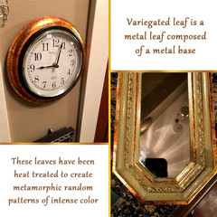 KINNO Variegated Gold Leaf Sheets for Gilding Projects 25 Sheets