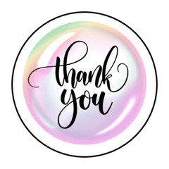 30 1.5″ BUBBLE THANK YOU ENVELOPE SEALS SHIPPING FAVOR LABELS STICKERS SEALS