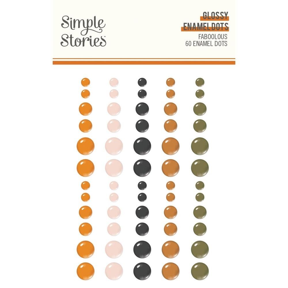 Crafts Enamel Dots SS Sticky Back Faboolous Halloween Fall Colors Brown Orange
