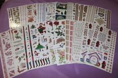 PSX HUGE Lot of 119 RARE Large Sheets of Mixed Stickers! 38 Different Designs!