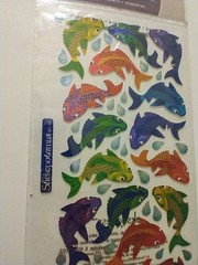 Sticko Metallic stickers FANTASTIC FISH Raindrops 44 Pieces New In Packaging