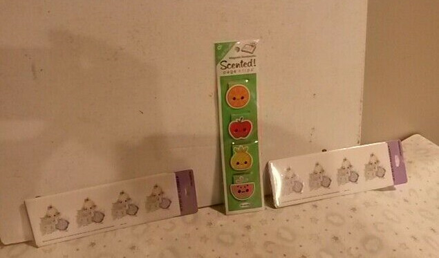 Precious Moments seals stickers Scented page clips bookmarks vintage NOS sealed