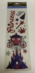 Michael’s Recollections Princess Glitter Chipboard Stickers