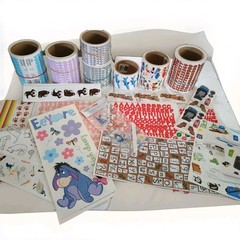 Large Scrapbook Stickers Lot 8 Rolls and A Bunch Of Sheets Of Stickers