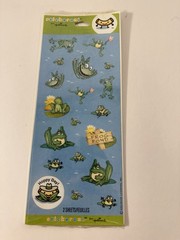 Hallmark Stickeroni Stickers Vintage Frogs Frog Pond Hoppy 2 Sheets Made In USA