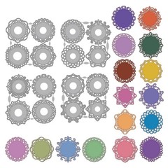 Circle Lace Metal Die Cuts – Flower Border Cutting Dies for Scrapbooking & Card
