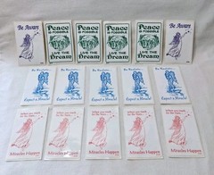 Vintage 90s Angel Stickers Expect A Miracle Spiritual Peace Dream Lot Of 16