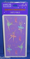 Hallmark Heartline Stickers Ballet Ballerina 2 Sheets NIP Free Shipping Over $15
