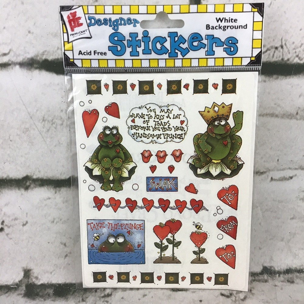 Provo Crafts Designer Scrapbooking Stickers Frogs Hearts Love Sealed