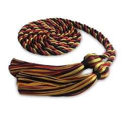 Black Red Gold Single Honor Cord ThreeColor Tassel String Graduation