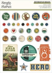 Decorative Brads SS Color Rustic Legend Vintage Camera Field Guide Deer Hero