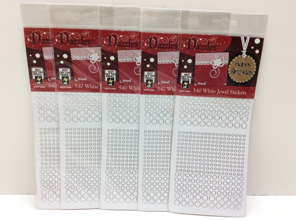 5 – Hot Off The Press Dazzles 540 White Jewel Stickers