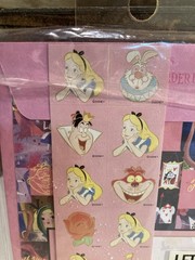 Disney Alice in Wonderland Japan Stickers Notecards & Envelopes Set New