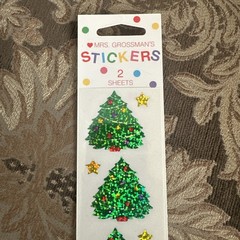 Vintage Mrs. Grossman’s Prismatic Christmas Tree Stickers Classic Star Lot Of 6