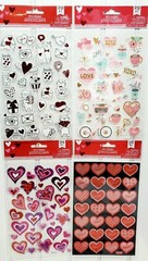 Valentines Day Stickers Hearts Red Pink Love Cats 4 Sets = 148 New Stickers