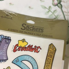 Vintage Hallmark School Teacher Reward Stickers Super Great Job 1983 1984 Lot