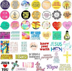 220Pcs Inspirational Christian Stickers Bulk, Vinly Waterproof Bible Verse Je…